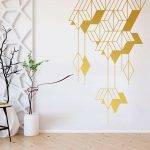 Geometric Art Wall Sticker - Gold Foil