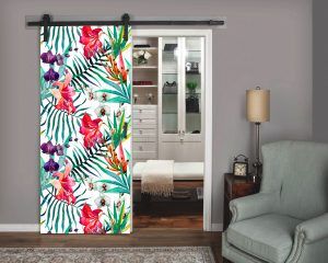 Orchids Closet Door