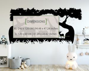 Safari Wall Decal - Dimensions