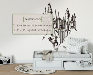 School of Witchcraft and Wizardry Wall Sticker - Dimensions