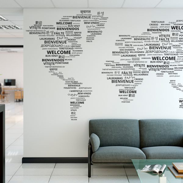 Welcome World Map Wall Sticker