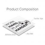 Work Hard Play Harder Wall Decal - Product Composition