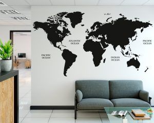 World Map Wall Sticker