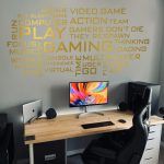 Gaming Wordcloud Wall Sticker - Gold Foil