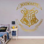 Hogwarts Symbol Wall Sticker - Gold Foil