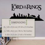 Lord of the Rings Wall Sticker - Dimensions