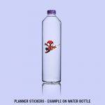 Marvel Superheroes Mockup Stickers Water Bottle