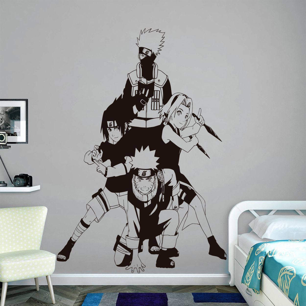 2 Pcs Large Anime Wall Decal Realistic 3D Comics Poster Decals Vinyl  Wallpaper Kids'bedroom Living Room Playroom Nursery Wall Decor Gift  Supplies(15.7“x35.4
