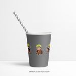 Pack Naruto And Friends Mockup Stickers Paper Cup