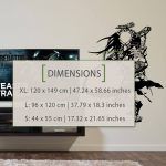 Predator Wall Sticker - Dimensions