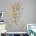 Son Goku Dragon Ball Z Wall Decal - Gold Foil