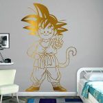 Son Goku Wall Decal - Gold Foil