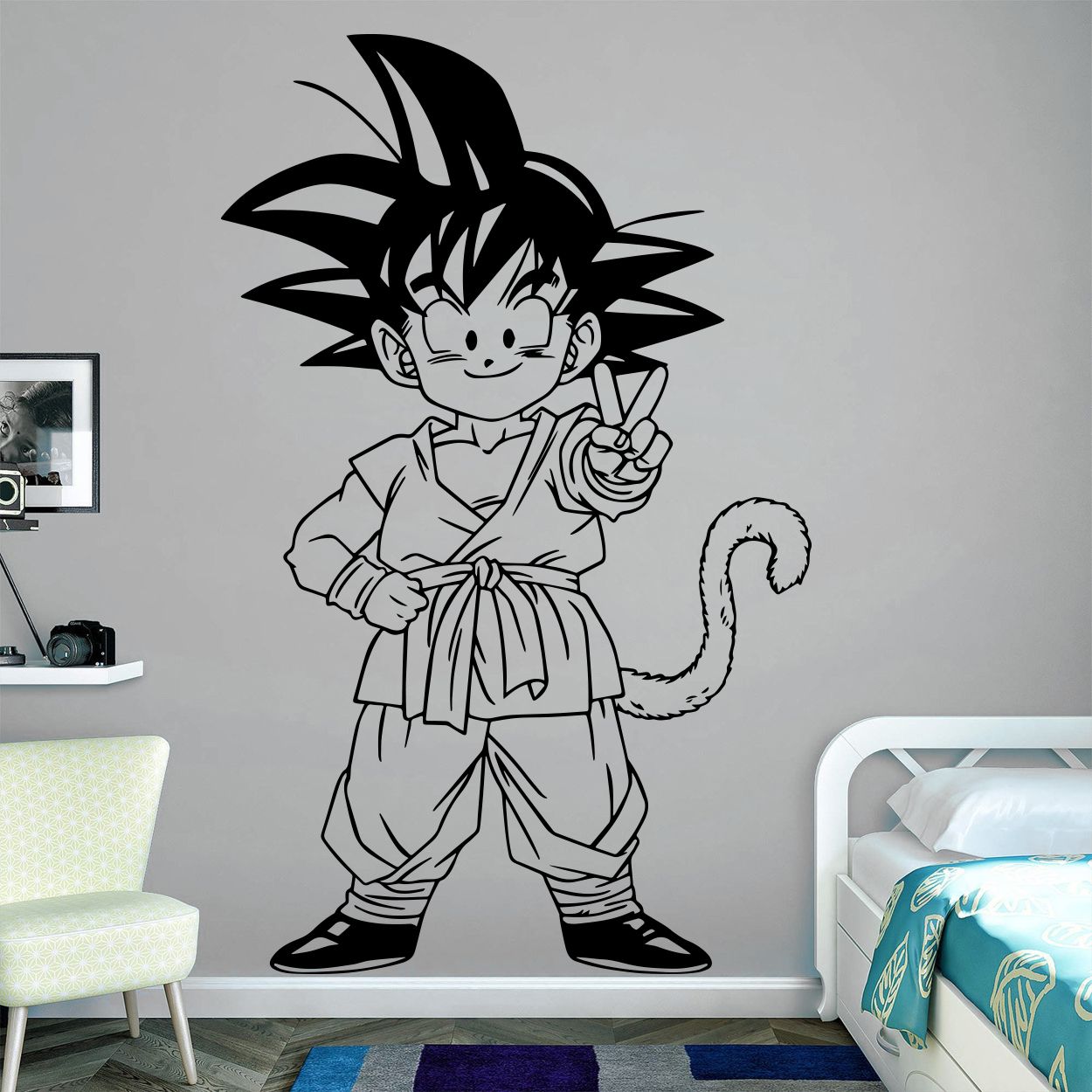 Mua Anime Wall Decals, Large Cartoon Waterproof 5 Pcs Wall Sticker Peel and  Stick Removable Anime Wall Mural Decor for Girls boy Bedroom Room  Decoration Baby Nursery Living Room(15.7