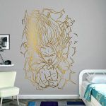 Son Goku Wall Sticker - Gold Foil