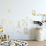 Woodland Animals Wall Stickers - Gold Foil