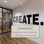 Create Office Wall Sticker - Dimensions