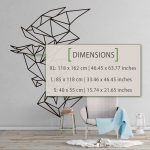 Dragon Geometric Wall Sticker - Dimensions