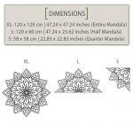 Flower Mandala II Wall Sticker - Dimensions