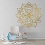 Flower Mandala II Wall Sticker - Gold Foil
