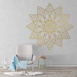 Flower Mandala III Wall Sticker - Gold Foil