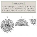 Flower Mandala IV Wall Sticker - Dimensions