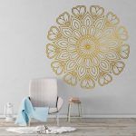 Flower Mandala IV Wall Sticker - Gold Foil