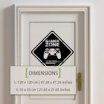 Gamer Zone Loading Playstation Wall Decal - Dimensions