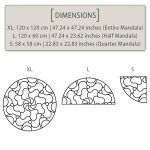 Minimalist Mandala Wall Art Sticker - Dimensions