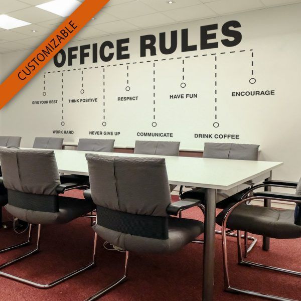 Office Rules Wall Decal