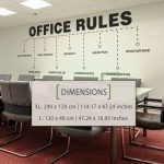 Office Rules Wall Decal - Dimensions