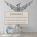 Phoenix Geometric Wall Sticker - Dimensions