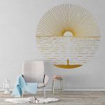 Staring the Sun Wall Art Sticker - Gold Foil