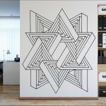Triangles Illusion Wall Sticker