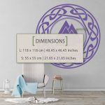 Valknut Art Wall Sticker - Dimensions