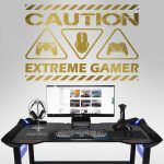 Extreme Gamer Wall Sticker - Gold Foil