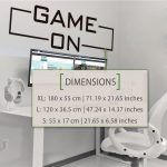 Game On Gamer Wall Sticker - Dimensions