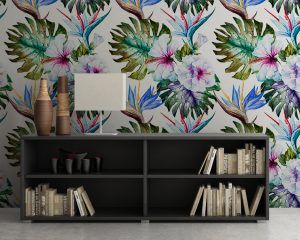 Orchids Watercolor Wall Mural
