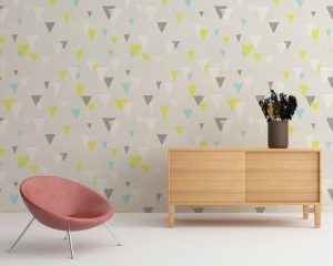 Triangles Mid Century Removable Wallpaper