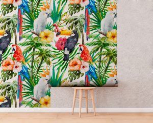 Tropical Animals Wallpaper - Roll