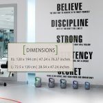 Gym Values Wall Sticker - Dimensions