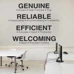 Our Values Office Decor Decals