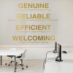 Our Values Office Decor Decals - Gold Foil