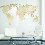 Sketch World Map - Gold-Foil