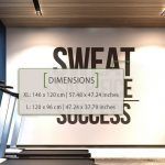 Success Gym Wall Sticker - Dimensions