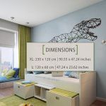 T-Rex Geometric Wall Art - Dimensions