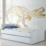 T-Rex Geometric Wall Sticker - Gold Foil