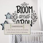 Bloom and Grow Nursery Wall Decal - Dimensions
