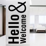 Hello & Welcome Office Wall Sticker - 1
