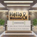 Hello & Welcome Office Wall Sticker - Dimensions
