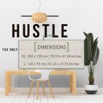Hustle Wall Sticker 1 - Dimensions